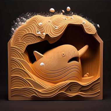 3D модель Дрейфуюча сопуна Юкіменоко під час снігової бурі (STL)